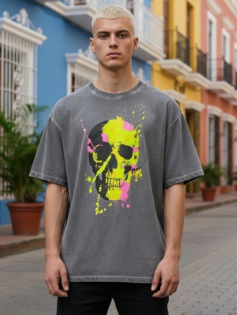 Vtg Y2k Mvp Men's 3XL Single Stitch Retro Skull Usa Hipster Urban Wear
